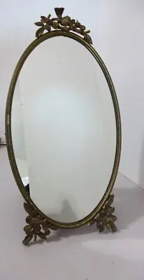 Vintage Matson Gold Ormolu Vanity  Bird Dogwood Standing Dresser Mirror • $60