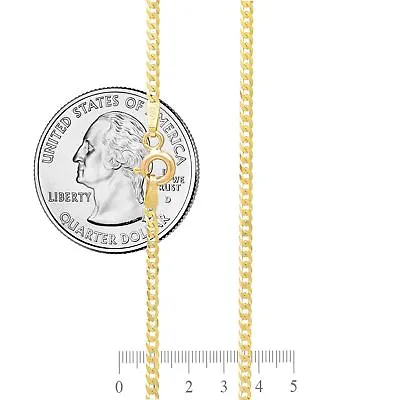 Gold Authentic 10k Solid Gold Men's Women Cuban Link Chain Necklace Sz 16 -30  • $112.58