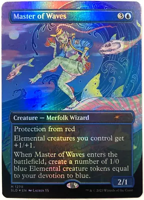 MTG Master Of Waves *BORDERLESS FOIL* Secret Lair Drop 1278 NM • $5.50