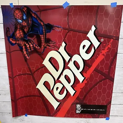 Rare 2002 Spider-Man Dr Pepper Advertising Movie Poster 29” X 27” Store Display • $99.99
