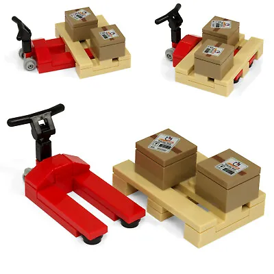Pallet Truck 2 Parcels | Workshop Garage Cargo Crates | Kit Made With Real LEGO • £8.99
