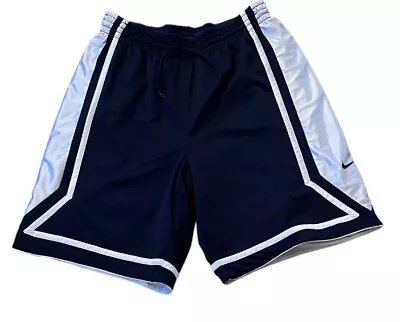 VTG Nike Men’s Navy Activewear Reversible Mesh Basketball Shorts Size Large • $23.39