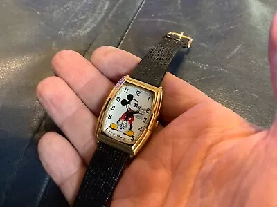 Seiko Mickey Mouse Mens Or Womens Watch New Battery Original Band Clean • $75