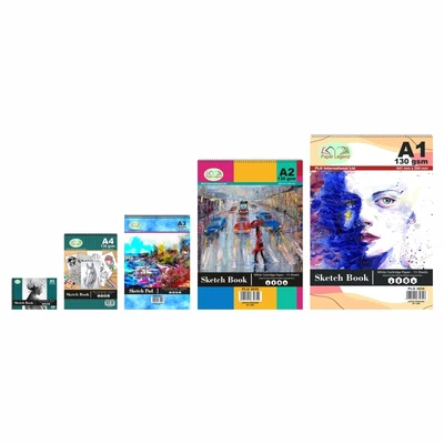 £8.39 • Buy A1 To A5 Sketch Pads/Books White Cartridge Paper For Sketching Drawing Doodling