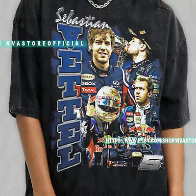 Sebastian Vettel 5 T-Shirt Retro Short Sleeve Unisex T-Shirt S-5XL • $22.99