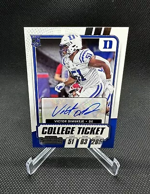 2021 Panini Contenders Draft Victor Dimukeje College Ticket Auto #317 Blue Devil • $1.50