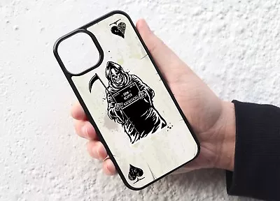 Grim Reaper Ace Of Spades Playing Card Mobile Phone Case Fits IPhone & Samsung • £9.95