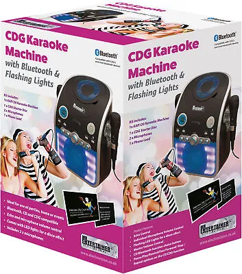 Mr Entertainer CDG Karaoke Machine With Bluetooth & Flashing LED Lights • £52.99