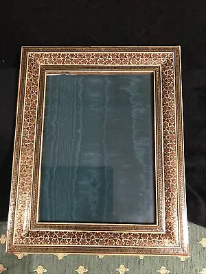 Old Large Persian Hand Decorated Khatam Inlaid Marquetry Frame-RB26 • $70