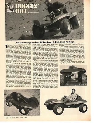 1969 Bonanza Mini Dune Buggy ~ Original 2-page Article / Ad • $11.95