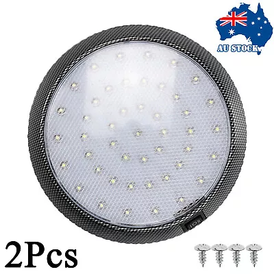 Caravan Roof Interior Dome Light Round Ceiling LED Camper Van Bus Trailer 2Pack • $25.99