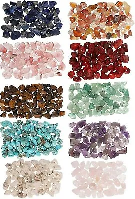 £5.05 • Buy NATURAL GEMSTONE CHIP BEADS 3-5mm, 5-8mm,240+ Beads,32-34 Inches Long
