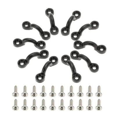 $14.50 • Buy 10X Nylon Kayak Canoe Bungee Deck Loops Tie Down Pad Eye Deck Rigging Kit Screws