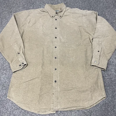 $19.99 • Buy Vintage Woolrich Mens Flannel Shirt Size Large Chamois Thick Shirt Button Up