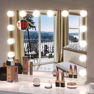 Large Hollywood Mirror Vanity Make Up Mirror With 14 LED Dressing Table UK • £39.90