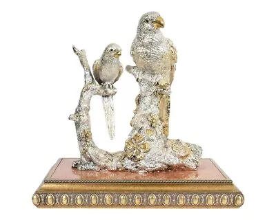 Monumental Life Size Parrot Bird Sterling Silver 925 Centerpiece Sculpture On M • $25000