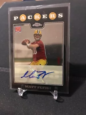 2008 Topps Chrome RC Matt Flynn Auto! Packers Rookie Louisiana State • $49.99