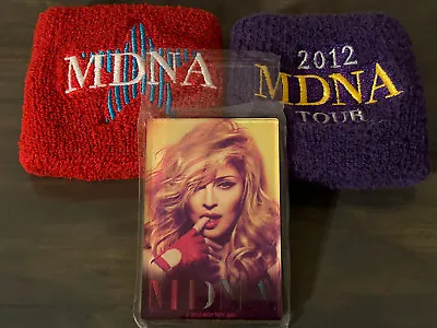 2 Madonna 2012 MDNA Tour Wrist Bands & Magnet • $59.99