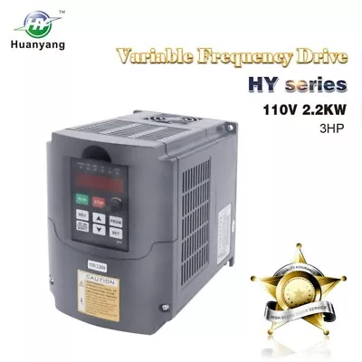 Huanyang VFD 110V 2.2kw 3H Variable Frequency Drive Inverter Convert 1to3 Phase • $124.98