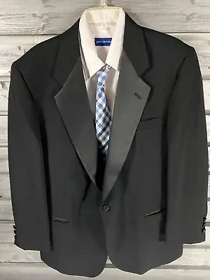 VINTAGE Neil Allyn Tuxedo Prom Polyester One Button Blazer Jacket Mens 42R • $29.99