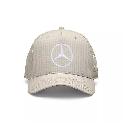 Mercedes AMG Petronas Lewis Hamilton 2023 Baseball Cap Natural Free UK Shipping • £23.90