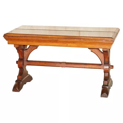 Antique Gothic Style English Oak Victorian Library Table Desk Dining Table • $1894.43