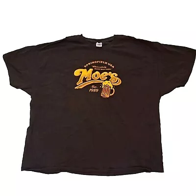 Moe's Tavern  Cheers  Style Springfield Tee T-Shirt Simpsons Brown Mens Size 4XL • $19.99