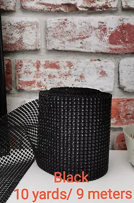 £4.29 • Buy 9m Length  Diamante/ Diamonte Rhinestone Effect Mesh Ribbon Cake Trim 