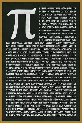 Mathematical Number PI To 1801 Decimals Math Classroom Science Poster 12x18 • $10.98