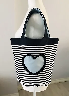 £5 • Buy Kawaii!! Round Bottom Stripe Tote Bag ** Handmade **