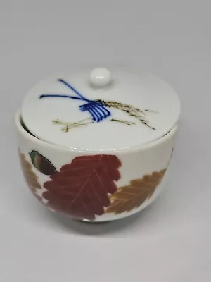 Vintage Hand Painted Tea Cup With Lid Occupied Japan Acorns Fall Leaves • $9.09