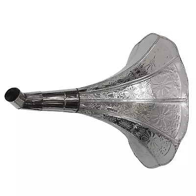 Ear Trumpet Signal Horn Fanfare Silver Decoration 40cm Antique Style • £158.25