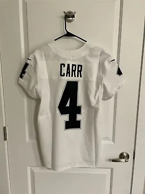 Nike Derek Carr Raiders Jersey Authentic On Field White Size 40 (Medium) • $69