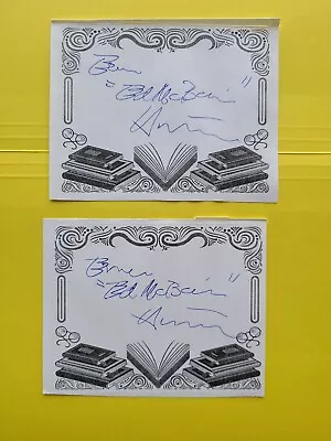 Ed McBain (Evan Hunter) Signed Autographed Bookplate No Inscription RARE! • $26.99