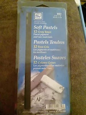 Vintage  Loew Cornell Soft Pastels 12 Gray Tones-NEW FACTORY SEALED!!!!!!! • $19.99