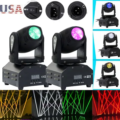 2PCS MINI LED Moving Head Stage Light RGBW DMX DJ Disco Party Beam Spot Lighting • $142.99