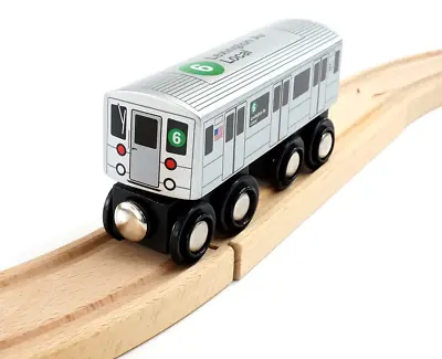 Munipals 6 Train Wooden NYC MTA Subway Car Toy Lexington Ave Local • $16.50