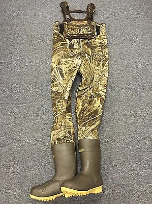 KOBUK 4mm Waterfowler MAX-5 Camo Neoprene Fishing/Hunting Chest Wader Lug Size 9 • $189.95