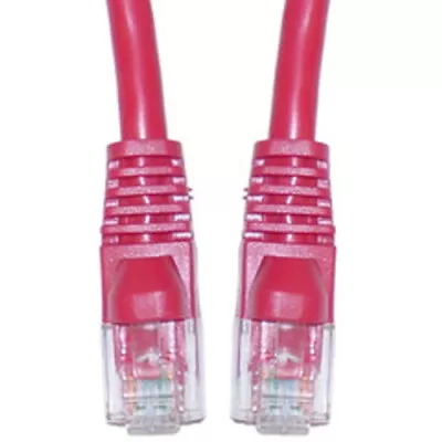 Cat5e Red Copper Ethernet Crossover Cable Snagless/Molded Boot 10 Foot • $11.72