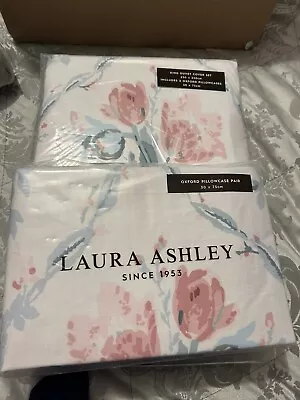 Laura Ashley King Size Duvet Cover Set + 2 Additional Matching Pillowcases BNWT • £49.99