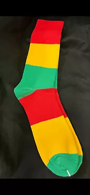 £6.49 • Buy Red Gold And Green Full Length Socks Rasta Roots Reggae (18)