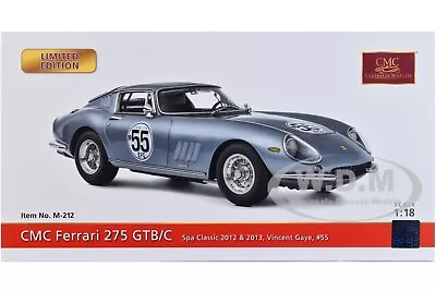 Ferrari 275 Gtb/c #55  Spa Classic  2012-2013 Ltd Ed 1000 Pcs 1/18 By Cmc M-212 • $663.30