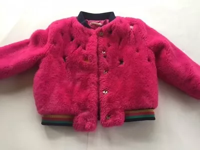 Girls Billiebush Designer Jacket - Age 5 - Pink Faux Fur - Excellent Condition • £7.50