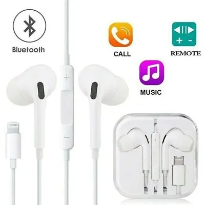 Iphone 7 8 9 10 11 12 13 Wired Earphones Headphone Headphones Bluetooth • £5.49