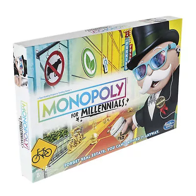 MONOPOLY FOR MILLENNIALS MILLENIALS MILENNIALS BOARD GAME Ages 8+ • $29.99