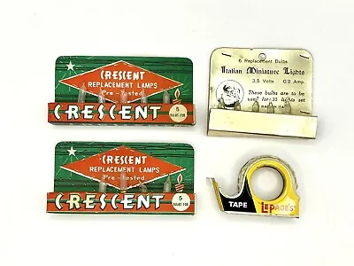 LOT 4 Item Vintage Christmas Replacement Bulbs Crescent Le Page's Tree Tape • $14.99