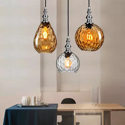 $22.59 • Buy Vintage Industrial Pendant Light Hanging Ceiling Glass Lamp Island Light Decor
