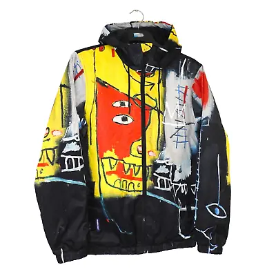 Members Only X Jean Michel Basquiat Hooded Jacket Mens Size Small Hoodie • £46.95