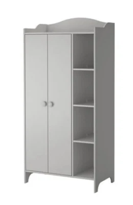 £80 • Buy IKEA Wardrobe Trogen Grey Cupboard Shelves Hanging Rail X2 Shelf Unisex Bedroom 