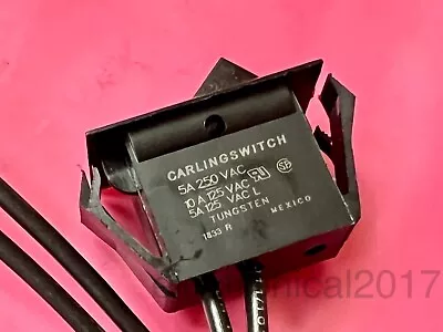 2pcs Carling ON-OFF Wired Rocker Switch SPST 10A/5A 125/250VAC 1/2HP LOT • $3.59